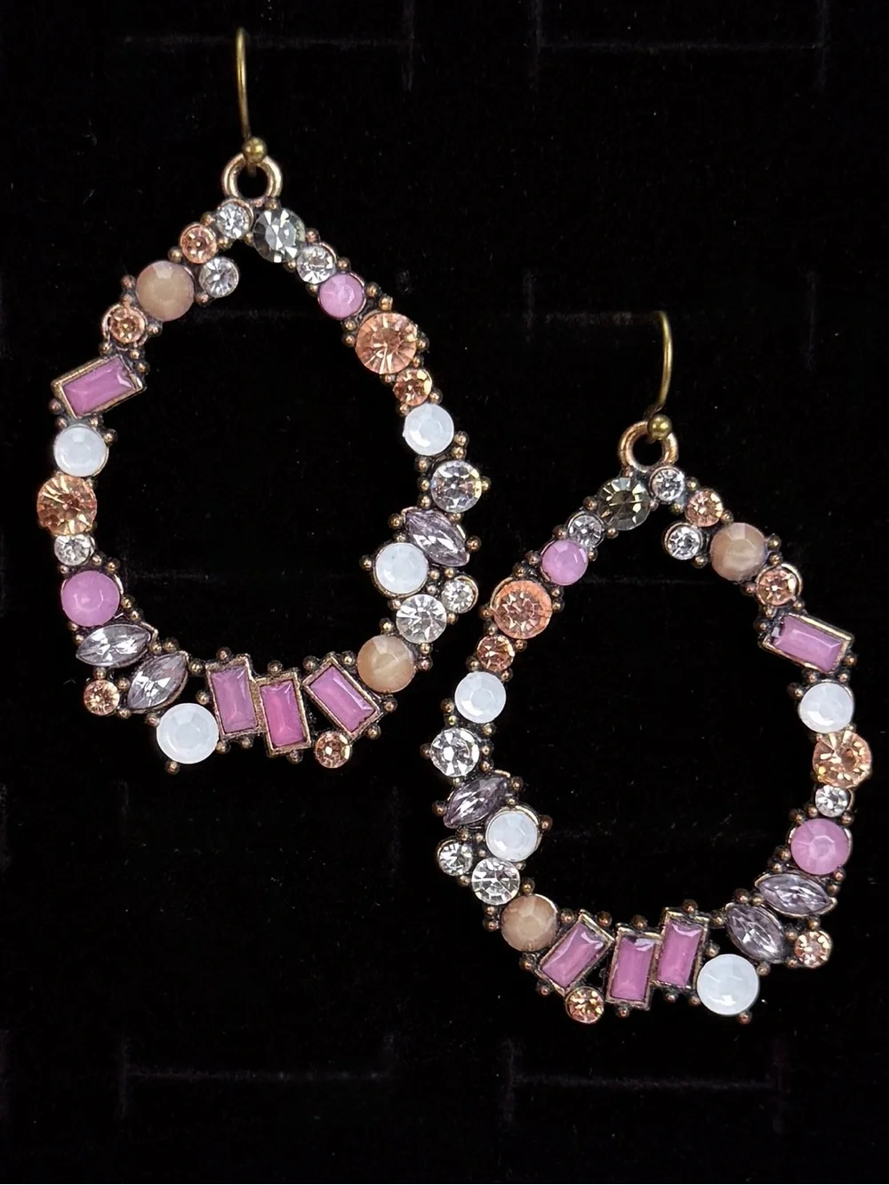 Elegant Multi-Color Bling Weighted Dangle Pierced Earrings